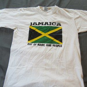 Mens Vtg Jamaica Flag One People T Shirt Sz L